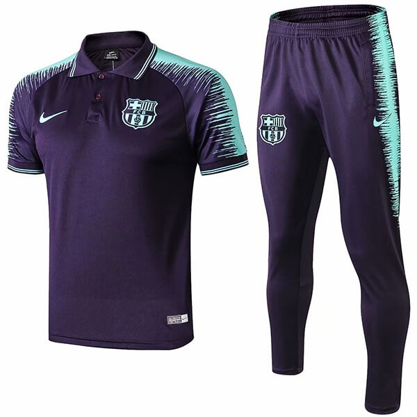 Polo Conjunto Completo Barcelona 2019 2020 Azul Marino